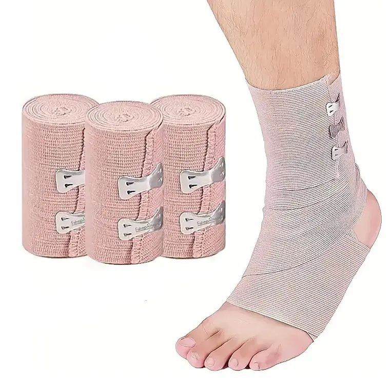 PACK 3 VENDA ELASTICA COMPRESION 7.5CMX4.5M VENDAJE + GANCHO - 1