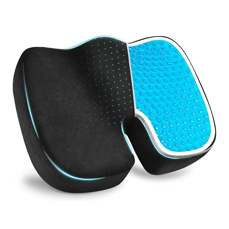 COJIN ASIENTO MEMORY FOAM Y GEL ORTOPE DICO COXIS ERGONOMICO - 1