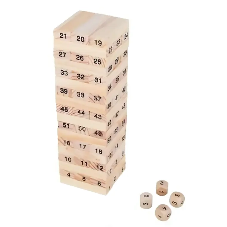 JUGUETE DE MADERA JUEGO DE MESA 54 PCS - 1