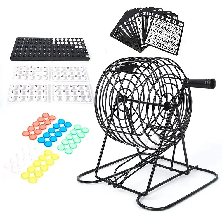 SET DE BINGO LOTA COMPLETO INCLUYE TOMBOLA FICHAS PELOTAS - 1