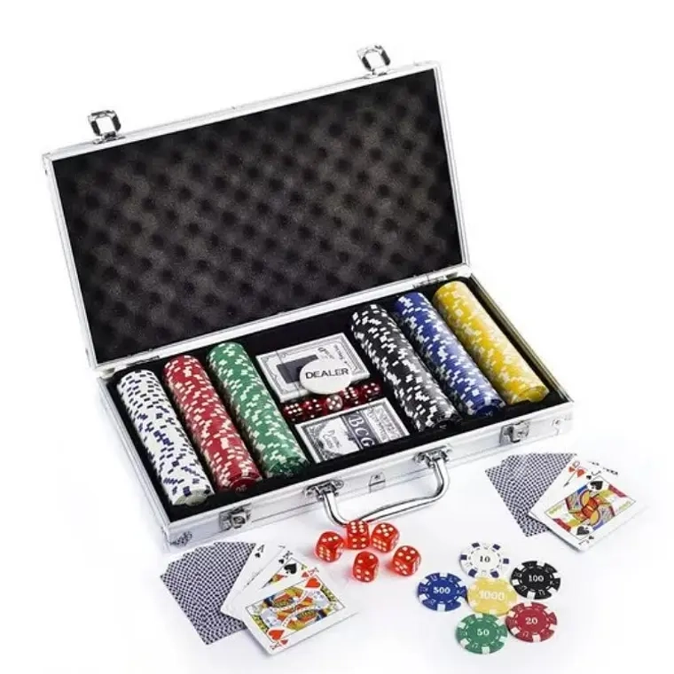 SET POKER PROFESIONAL 300 FICHAS 11,5GR + MALETA ALUMINIO - 1