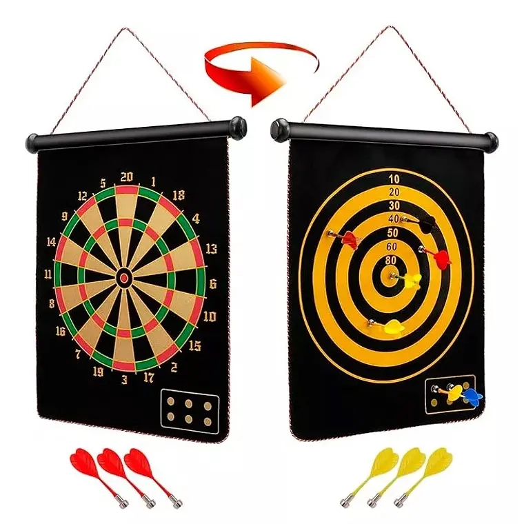 JUEGO DARDO TABLERO COLGANTE Y PLEGABLE ACCESORIOS MAGNE TICO - 1