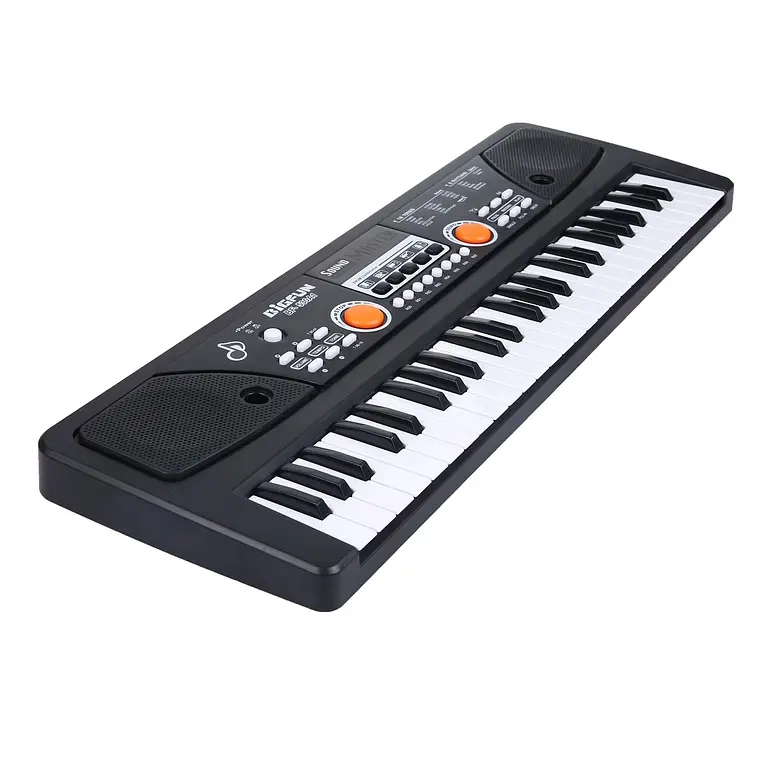 PIANO TECLADO MUSICAL ELE CTRICO DE 49 TECLAS + MICROFONO - 1