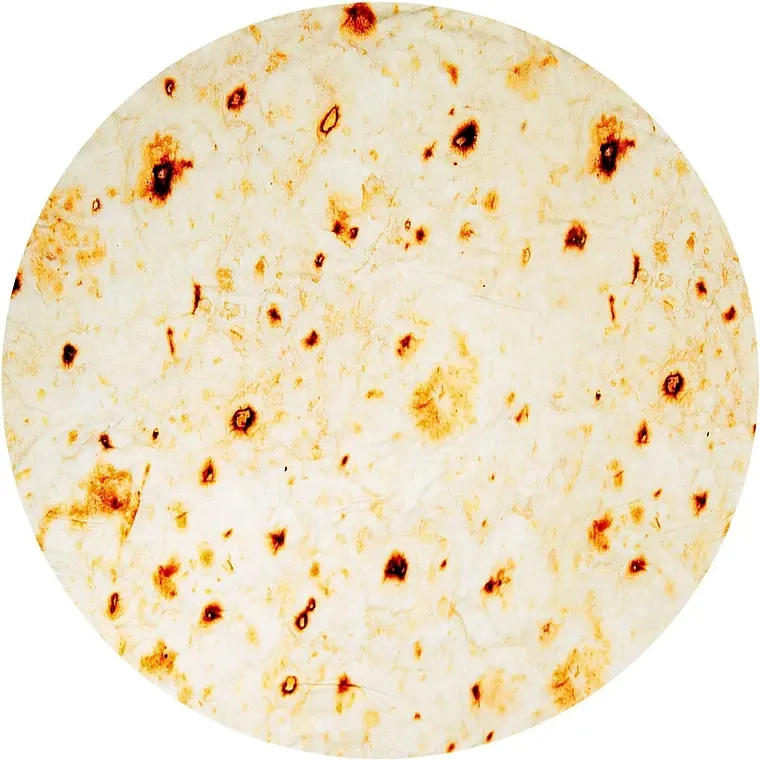 MANTA DE TORTILLA DE FRANELA REDONDA 200CM DIAMETRO - 1