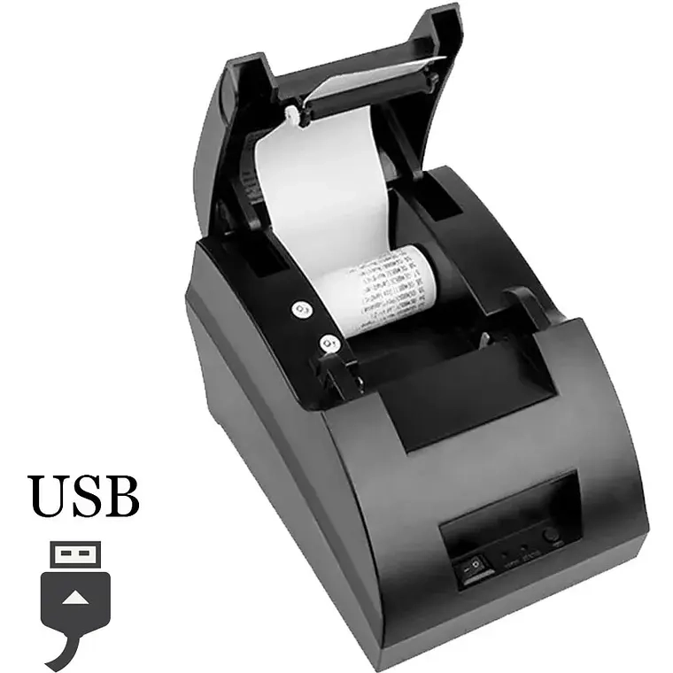 IMPRESORA TE RMICA USB ROLLO 58MM RJ11 + 1 ROLLOS PAPEL - 1