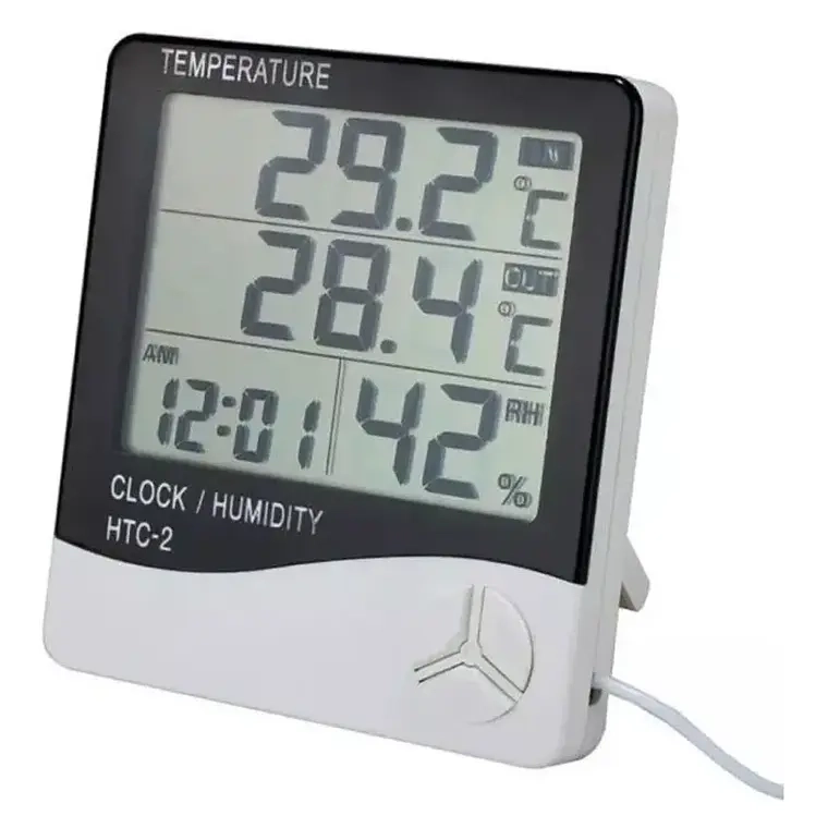 HIGROMETRO CON SONDA EXTERNA RELOJ ALARMA - 1