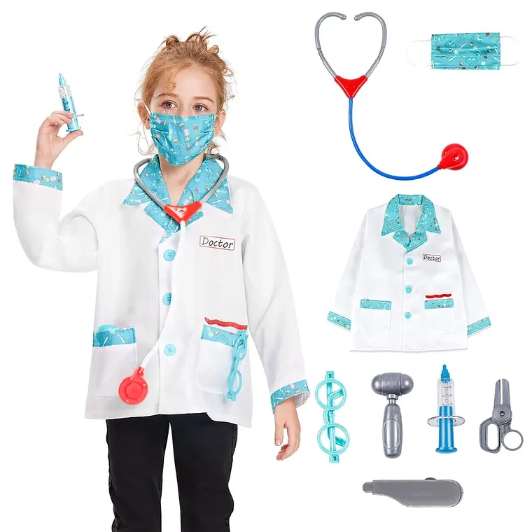 DISFRAZ DE DOCTOR CON ACCESORIOS PARA NIÑOS Y NIÑAS - 1