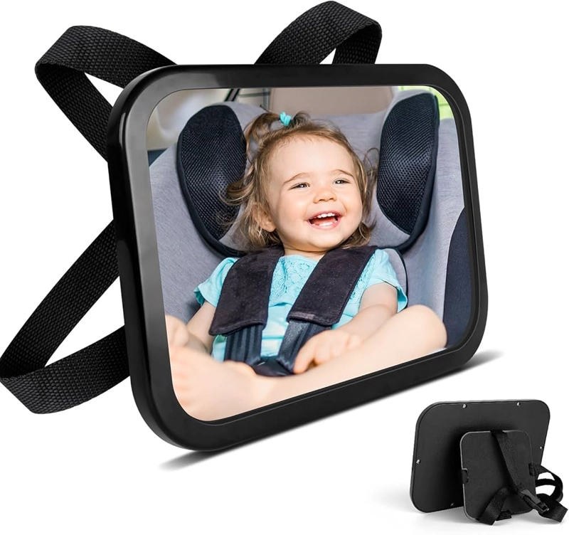 ESPEJO RETROVISOR AUTO BEBE 360° SEGURIDAD SILLA ESPALDA XL - 1