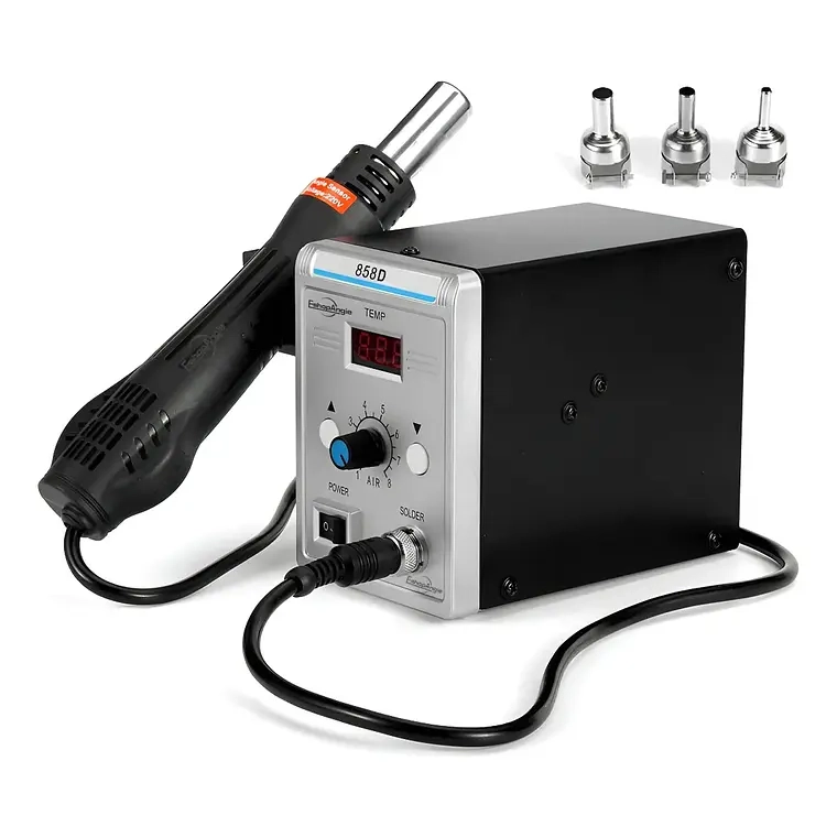 ESTACION DE SOLDADURA 700W 858D PISTOLA DE AIRE CALIENTE - 1