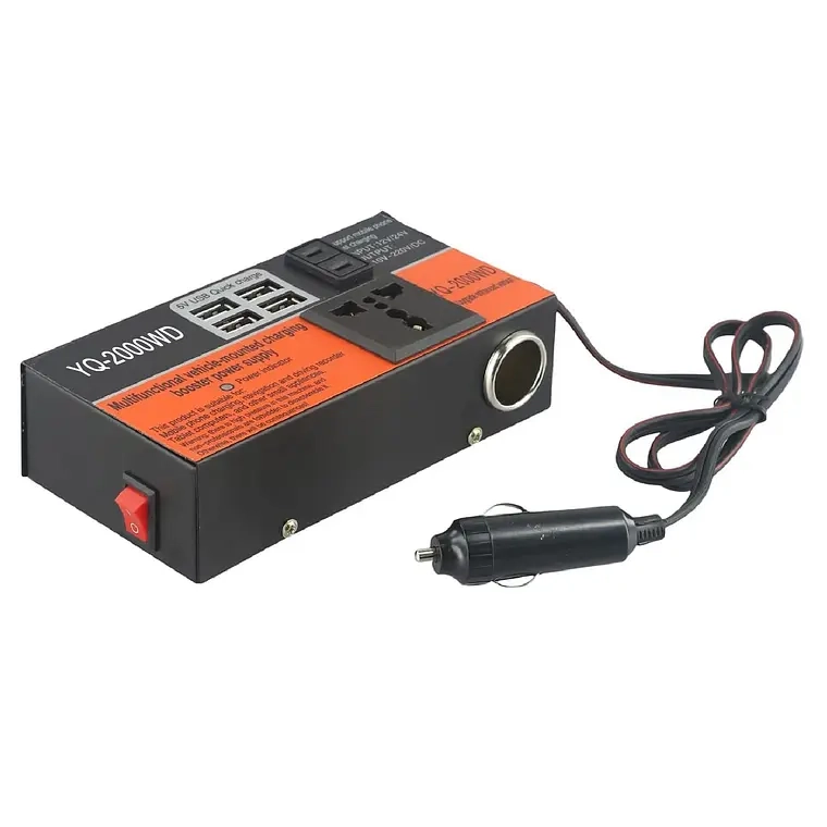 INVERSOR DE VOLTAJE AUTO CONVERTIDOR CORRIENTE 200W 12V-220V - 1