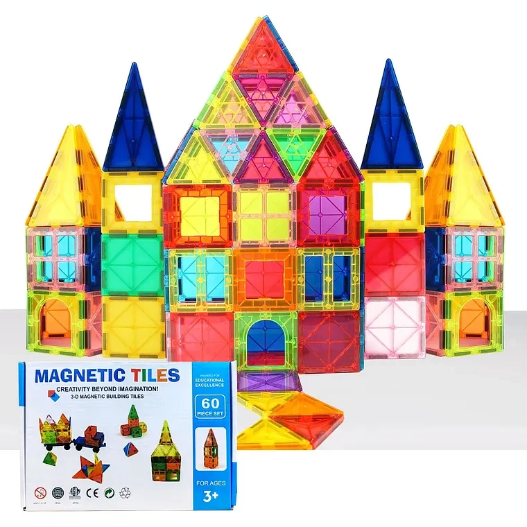 JUEGO DE BLOQUES DE CONSTRUCCION MAGNE TICOS 3D 60 PIEZAS - 1