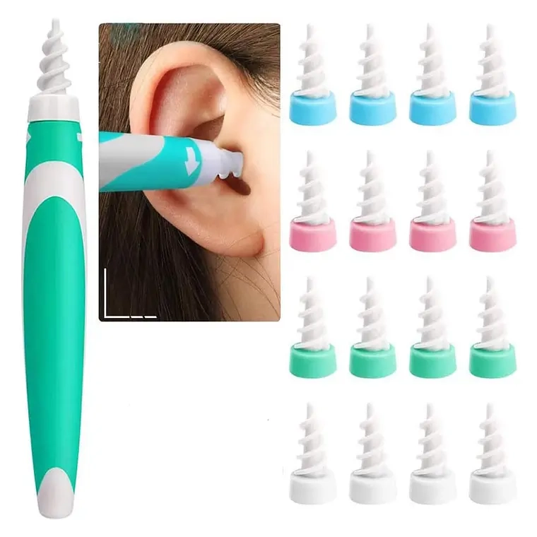 KIT DE LIMPIEZA PARA OREJAS 16 PUNTAS BLANDAS LIMPIADOR OIDO - 1