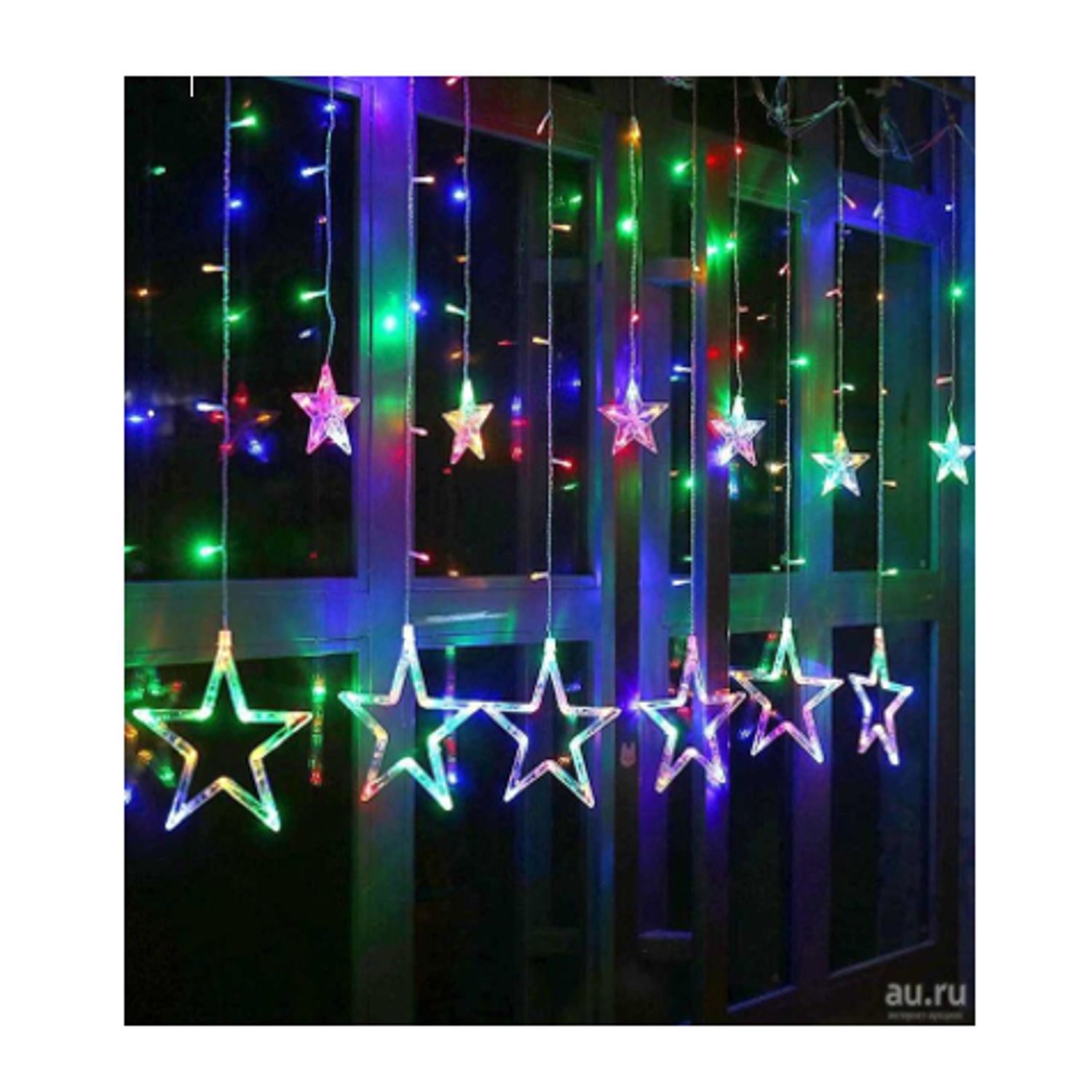CASCADA LED ESTRELLAS MULTICOLOR - 1