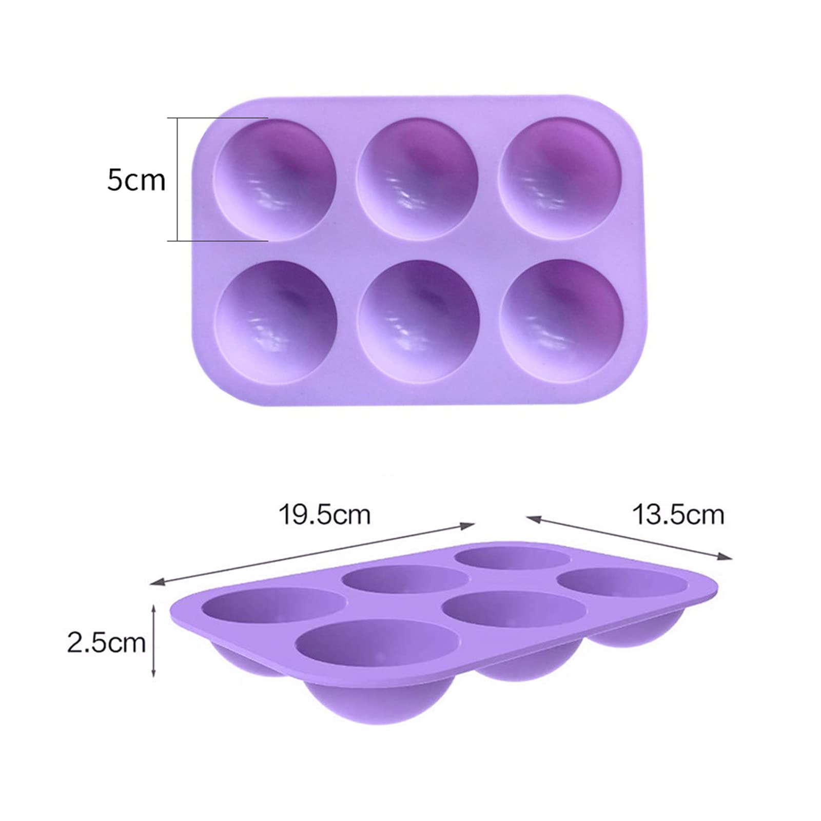 MOLDE DE SILICONA MEDIA ESFERA - 1