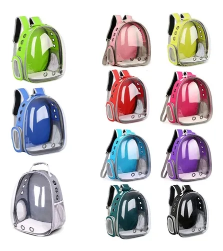MOCHILA PORTAMASCOTAS CON VENTILACION Y TRANSPARENCIA - 1