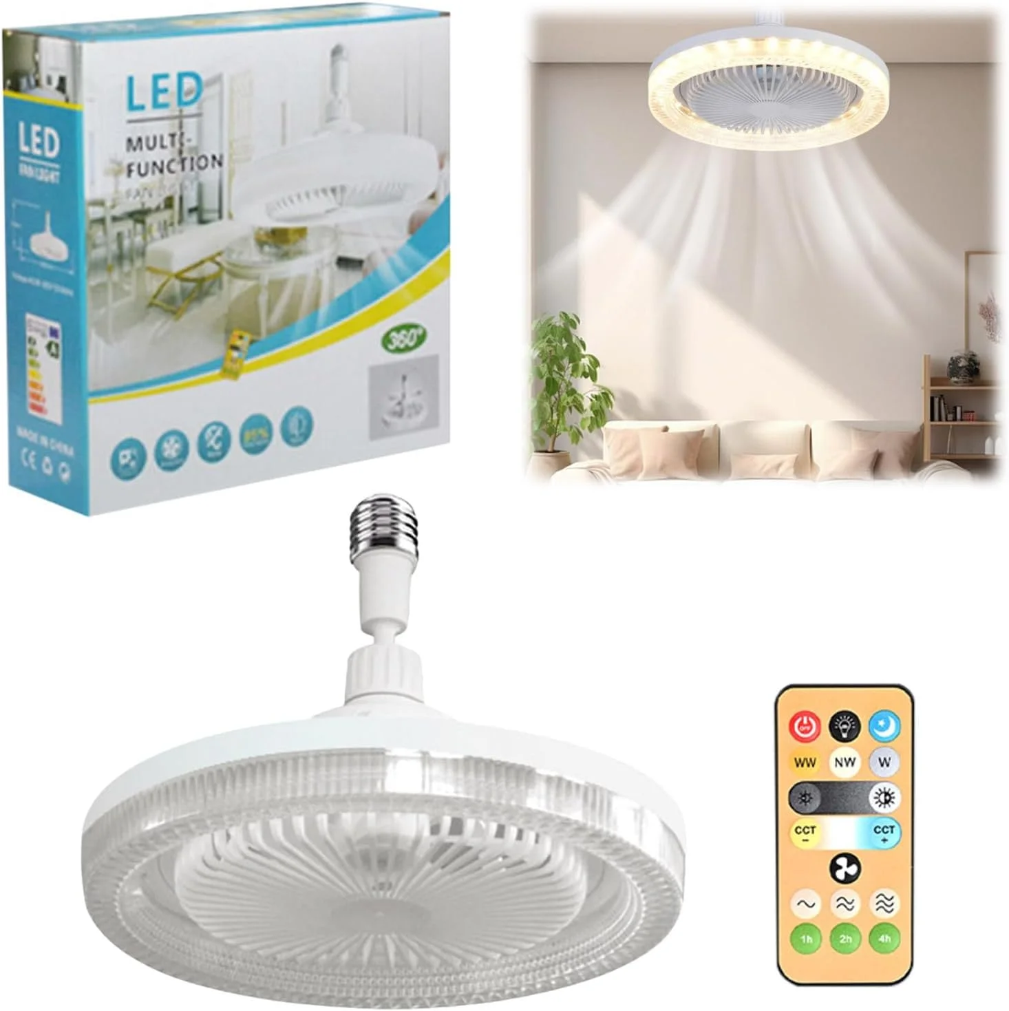 VENTILADOR DE TECHO CON LUZ INTEGRADA - 1