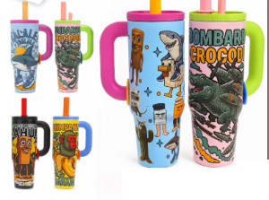 VASO TERMICO DE ACERO BRAINROT 1200ML AS908 COLORES SURTIDOS - 1