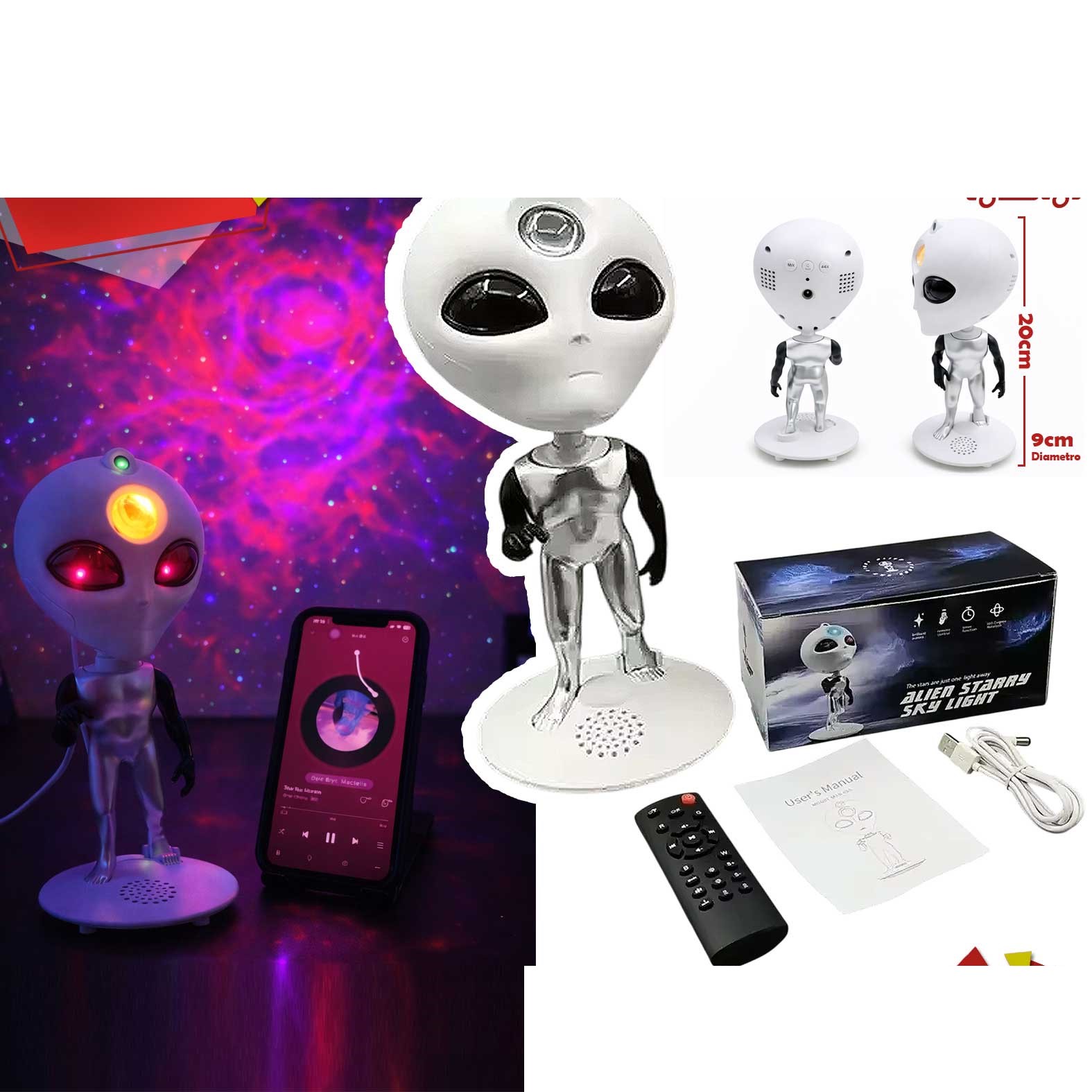 MARCIANO PROYECTOR + PARLANTE USB AS841 - 1