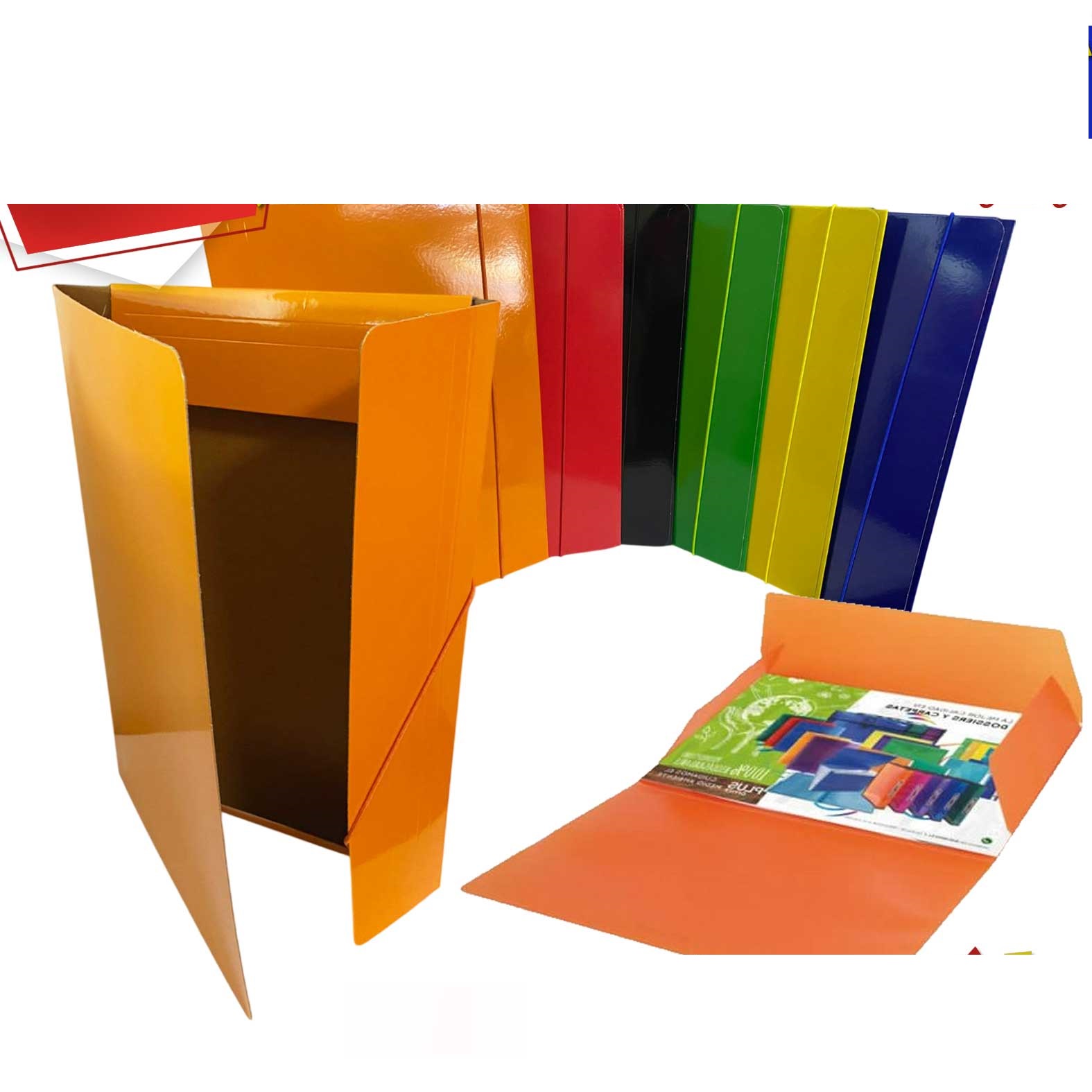 CARPETA CON LIGA 35X24CM 9464 COLORES SURTIDOS - 1