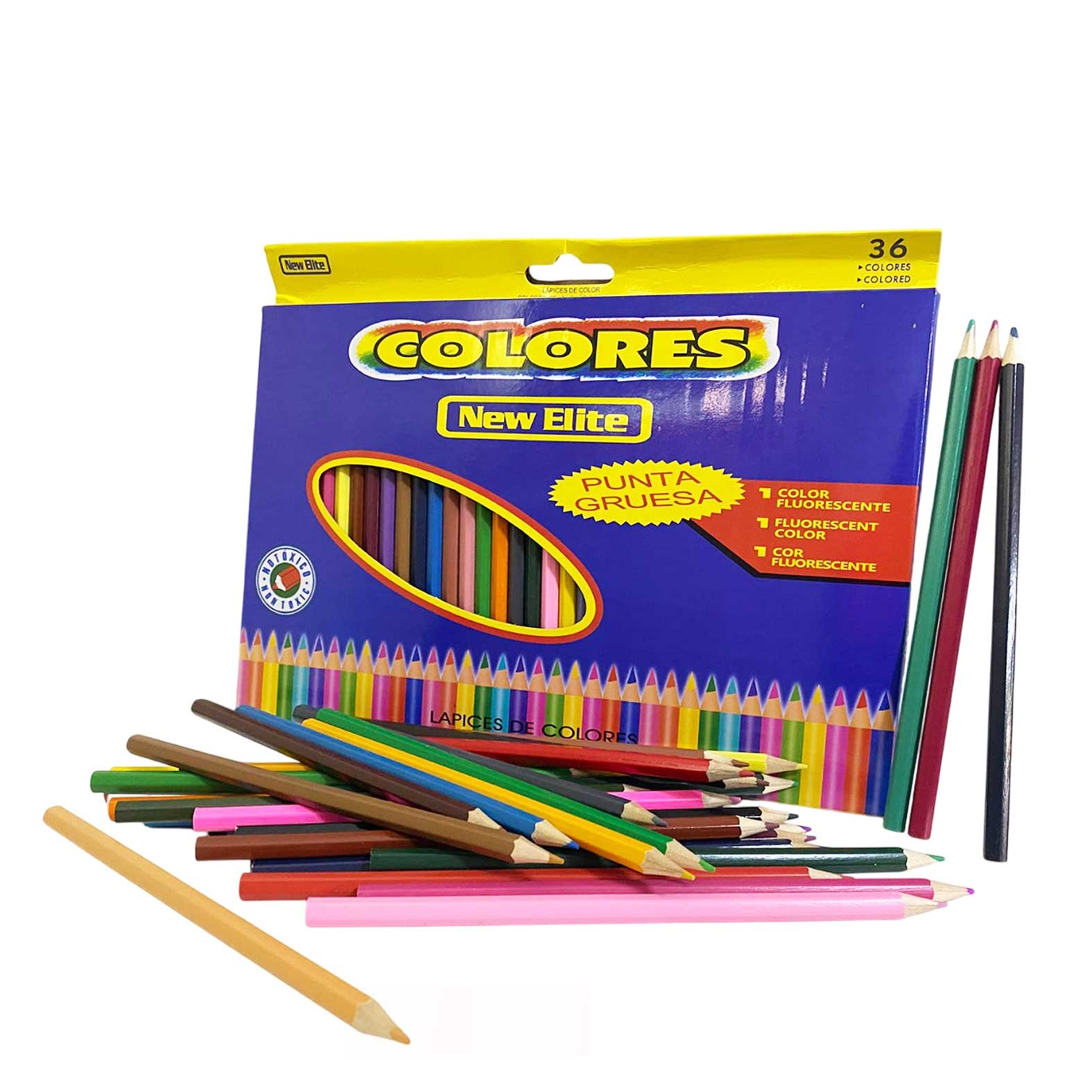LAPICES DE COLORES 36PZ NEW ELITE 7363 - 1
