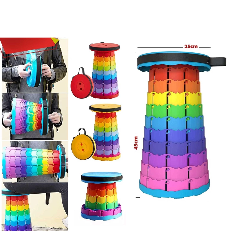 TABURETE PISO PLEGABLE PORTATIL 22139/ AS974 COLORES SURTIDOS - 1