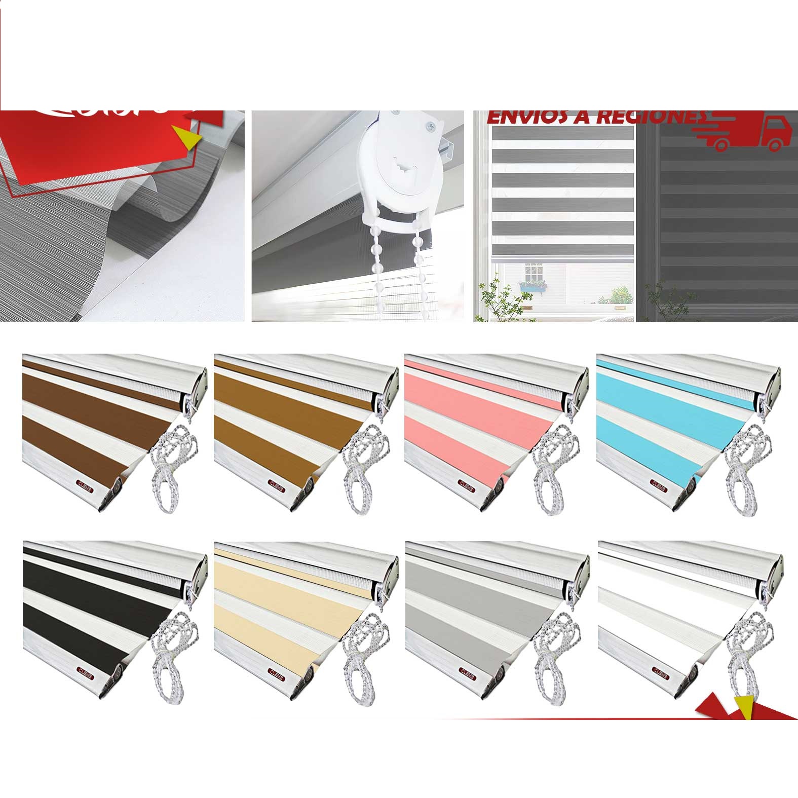 ROLLER DUO CON CENEFA 165 X 200 (CAFE) - 1