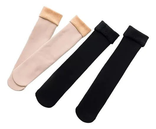 12 PARES DE CALCETINES TE RMICO MUJER POLAR INVISIBLE COLORES BEIGE - 2