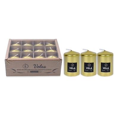 VELA AROMATICA PILAR DORADO 7*7.5CM - 1