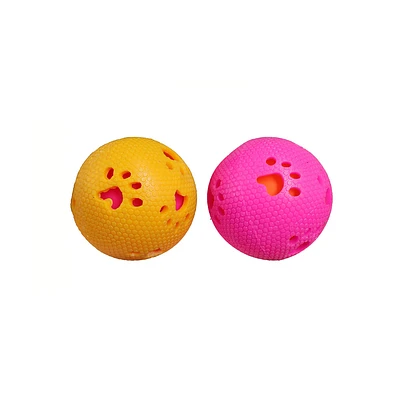 JUGUETE DE PELOTA CON SONIDO 7.6CM COLOR ALEATORIO - 2