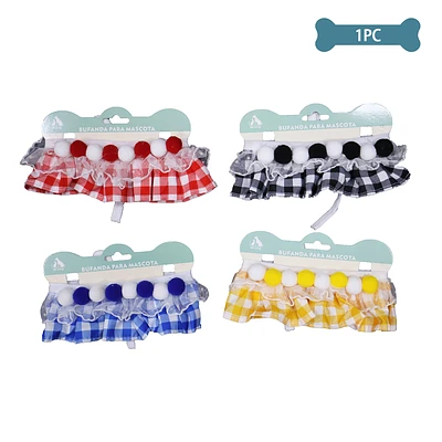 COLLAR BANDANA PARA MASCOTAS 1PC COLOR ALEATORIO - 1