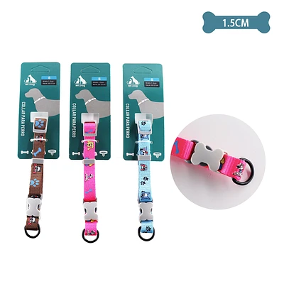 COLLAR PARA MASCOTA 1.5CM COLOR ALEATORIO - 1