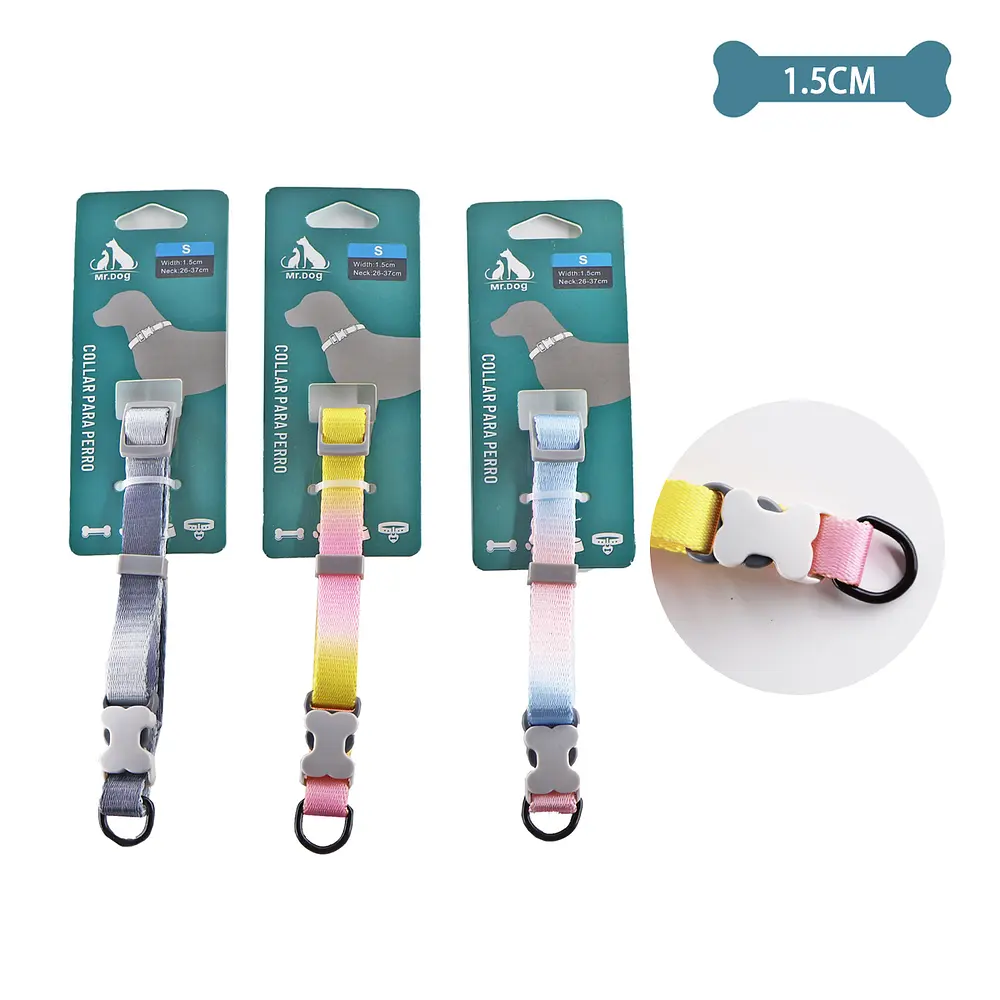 COLLAR PARA MASCOTA 1.5CM COLOR ALEATORIO - 2
