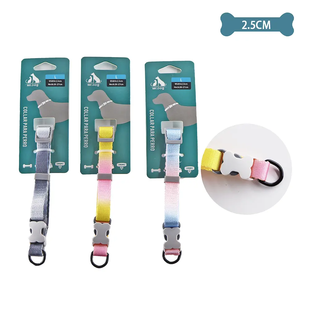 COLLAR PARA MASCOTA 2.5CM COLOR ALEATORIO - 2