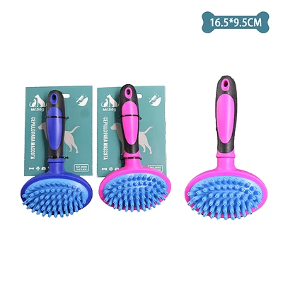 CEPILLO DE MASAJE PARA MASCOTAS 16.5*9.5CM COLOR ALEATORIO - 1