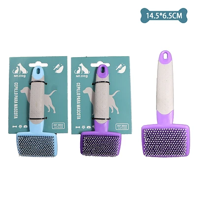 CEPILLO CON AGUJAS FINAS PARA MASCOTAS 14.5*6.5CM COLOR ALEATORIO - 1