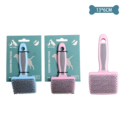 CEPILLO CON AGUJAS FINAS PARA MASCOTAS 13*6CM COLOR ALEATORIO - 1