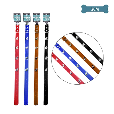 COLLAR PU CON TACHUELAS DE PERRO COLOR ALEATORIO 2.0CM 12PCS - 1