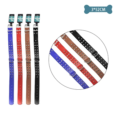 COLLAR PU CON TACHUELAS COLOR ALEATORIO 3.0CM*52CM 12PCS - 1