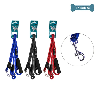 DOBLE CORREA PARA MASCOTA 1.0CM*1.4M COLOR ALEATORIO - 1