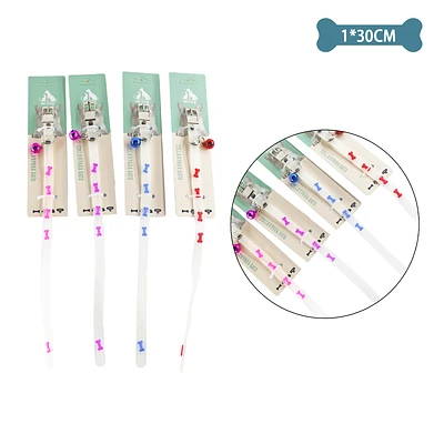 COLLAR FLUORESCENTE PARA GATO COLOR ALEATORIO 1.0CM*30CM - 1