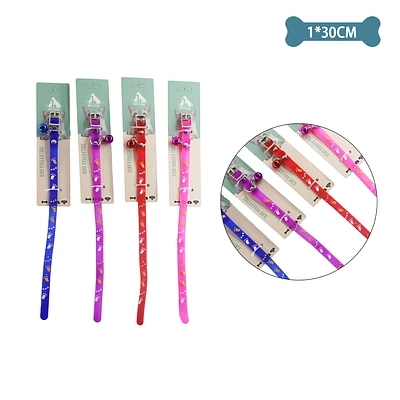 COLLAR PU PARA GATO COLOR ALEATORIO 1.0CM*30CM - 1