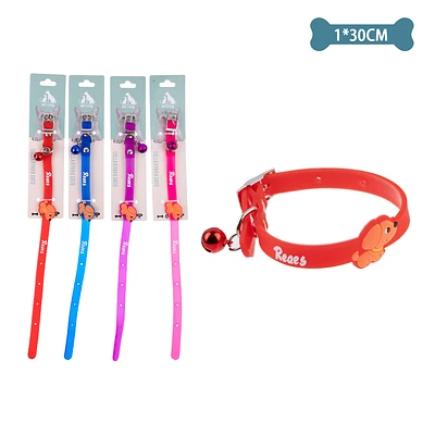 COLLAR PU PARA GATO COLOR ALEATORIO 1.0CM*30CM - 1