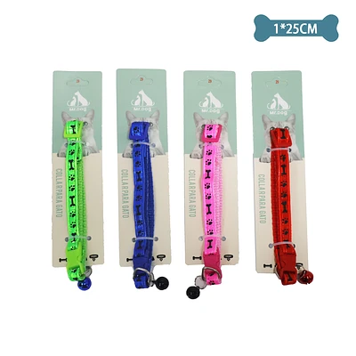 COLLAR FLUORESCENTE PARA GATO COLOR ALEATORIO 1.0CM*25CM - 1