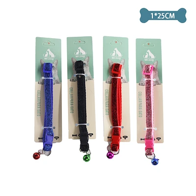 COLLAR PARA GATO COLOR ALEATORIO 1.0CM*25CM - 1