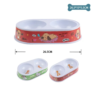 PLATO DOBLE GRANDE DISEÑO ALEATORIO 26.5*15*5.5CM - 1