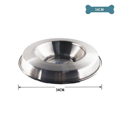 PLATO DE ACERO INOXIDABLE PARA MASCOTAS 34CM - 1