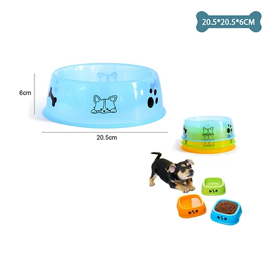 PLATO GRANDE PARA MASCOTAS COLOR ALEATORIO 20.5*20.5*6CM - 1