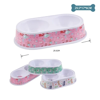 PLATO DOBLE GRANDE DISEÑO ALEATORIO 29.5*17*6CM - 1
