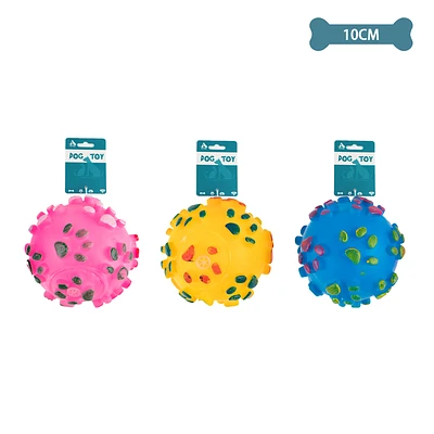 PELOTA CON HUELLAS DE PATAS 10*10CM COLOR ALEATORIO - 1