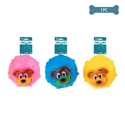 PELOTA DE CARA DE PERRO 7*7CM COLOR ALEATORIO - 1